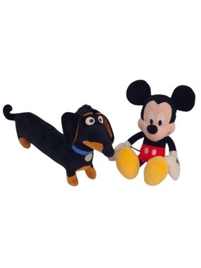 Mickey Mouse & Ty Buddy Secret Life of Pets Dachshund Dog‎ Plush Stuffed Toys